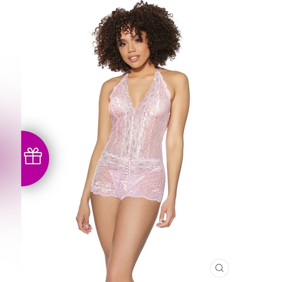 Coquette Black Lace Open-Back Teddy – Size XL - Picture 4 of 5